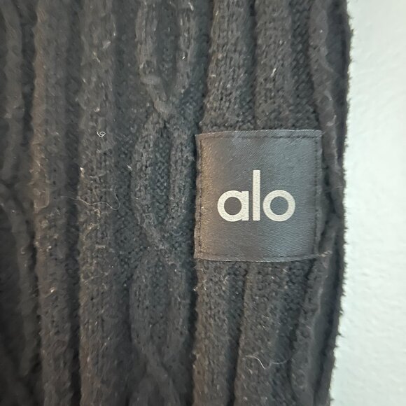 Alo Cable Knit Black Pants - Picture 2 of 4